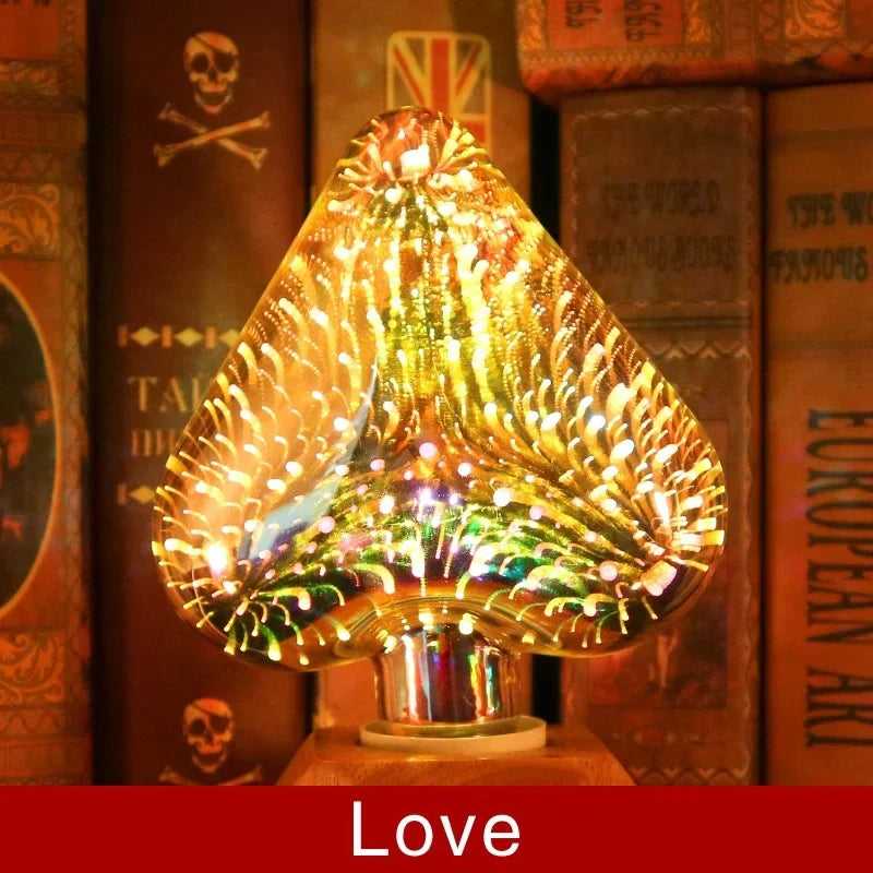 Colorful LED Firework Effect Table Lamp