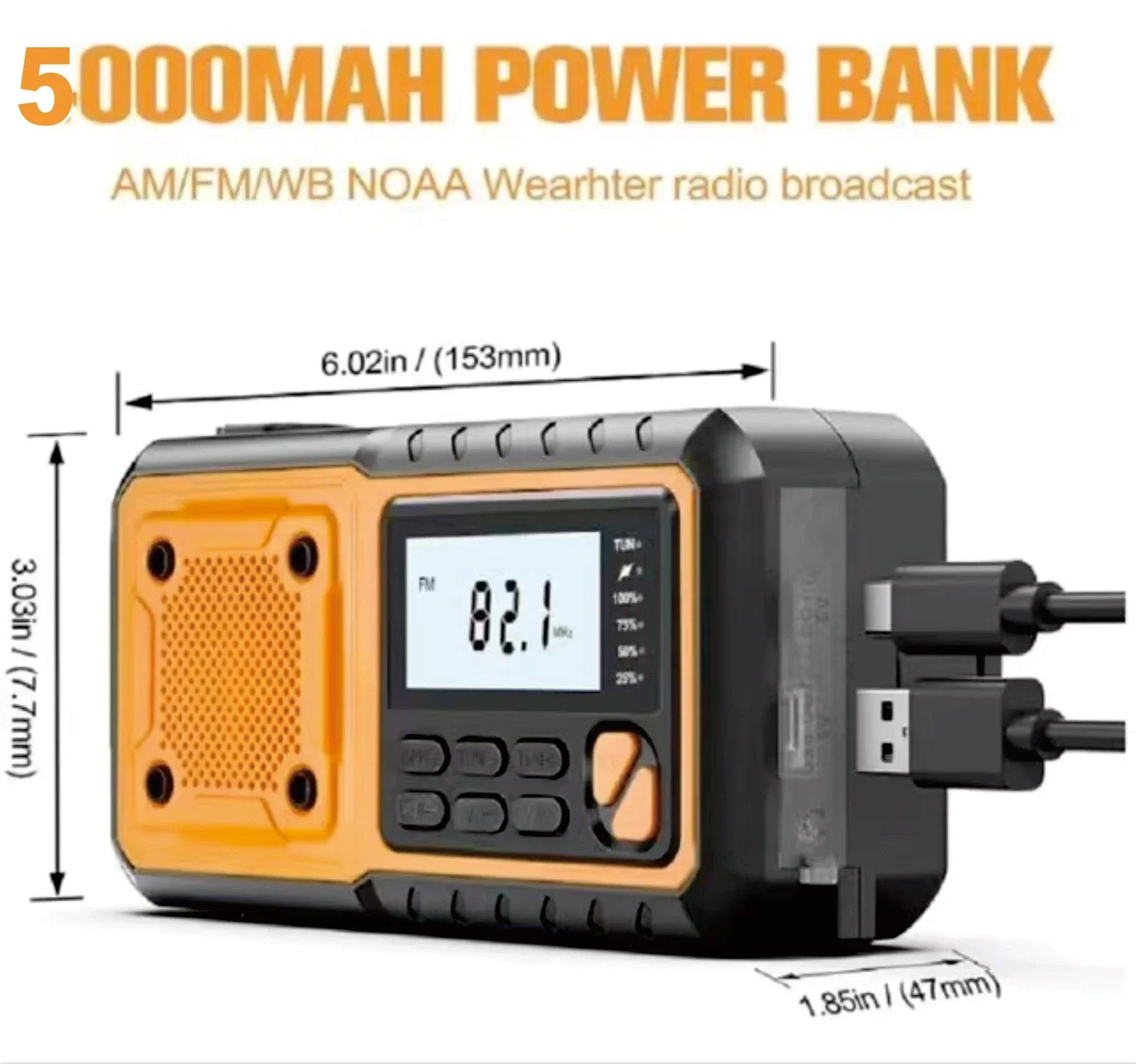 Portable FM AM Crisis Radio for Emergency News - Halri