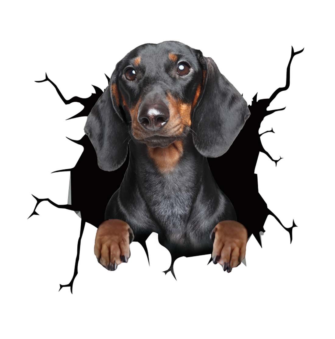 Fun 3D Dog Car Scratch Cover Sticker