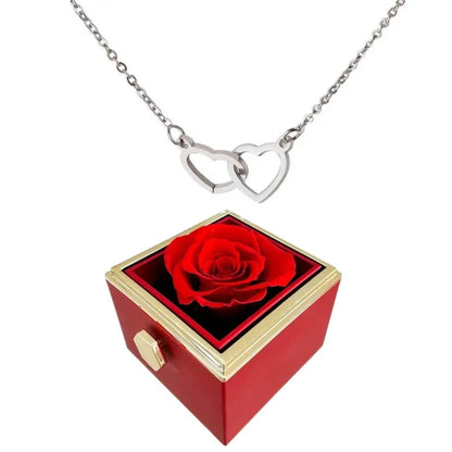 Lovely Double Heart Pendant Necklace Gift Set