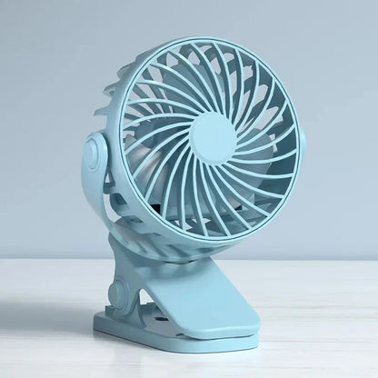 Compact USB Desk Fan with 3 Speeds and LED Light - Halri