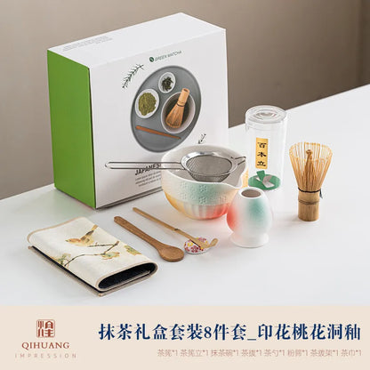Variant image for Matcha Tea Set 8-Piece Green Size Standard Ceramic Bamboo Whisk-5