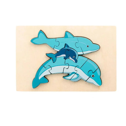Colorful Wooden Animal Puzzle Toy - Halri