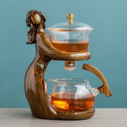 Magical Ocean Whimsy Wood Teapot