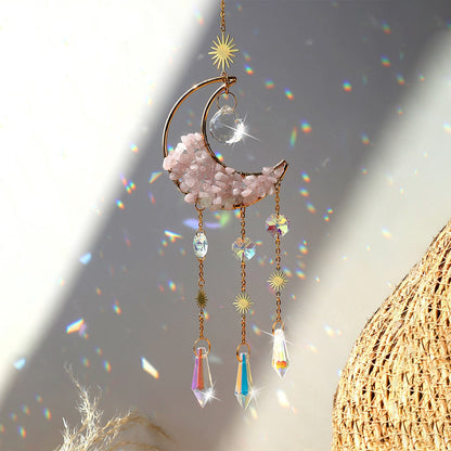Sparkling Crystal Moon Wall Decoration