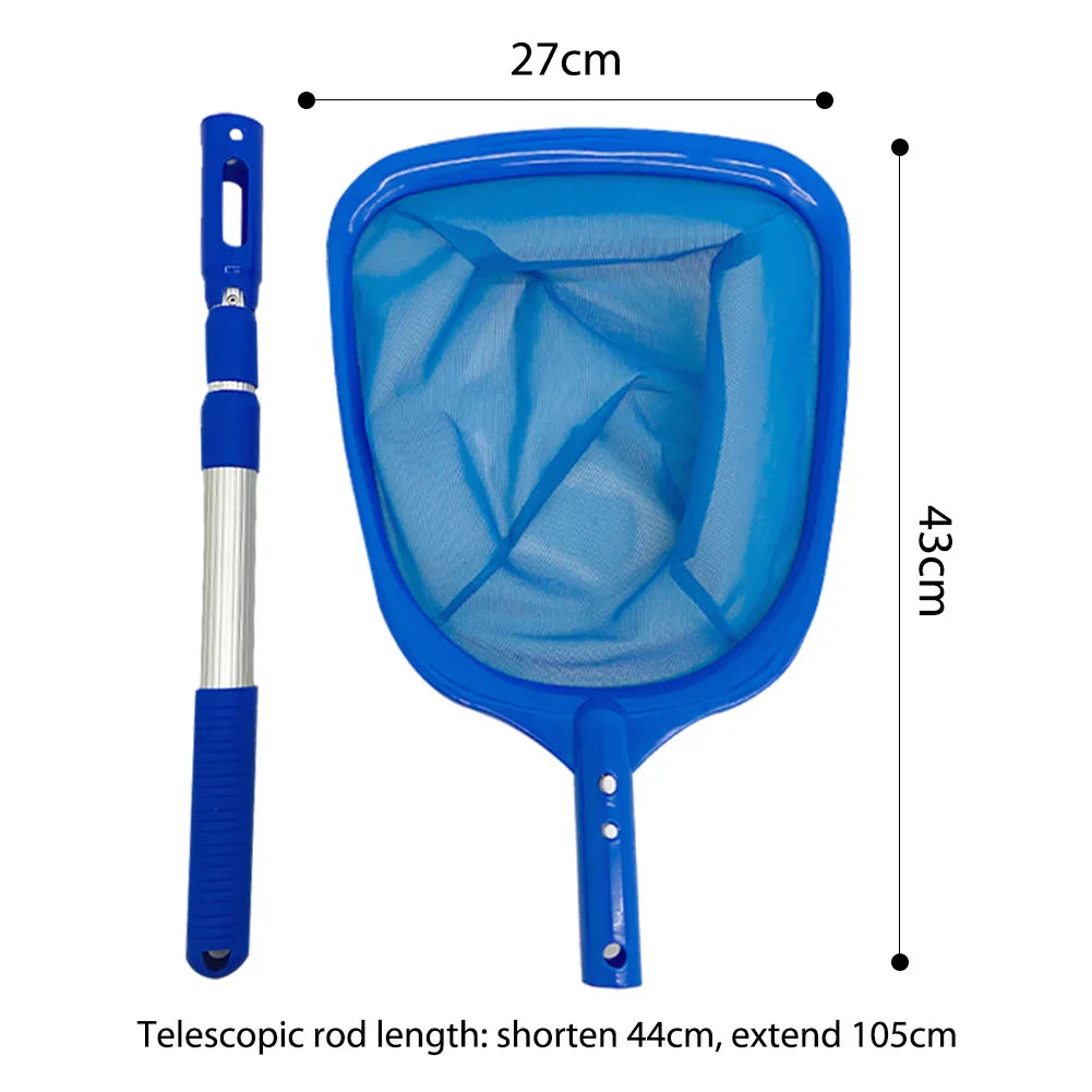 Large Pool Skimmer with Extendable Pole and Fine Mesh Net - Halri