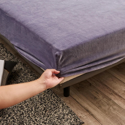 Cozy Velvet Fitted Sheet for Winter Bedding