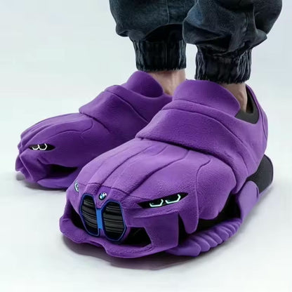 Cozy Automotive Theme Soft Slippers with Grip Sole