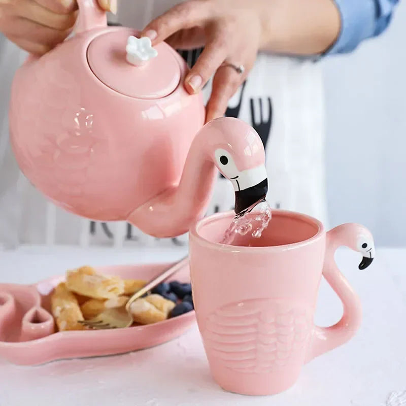 Pastel Pink Ceramic Tea Set - Halri