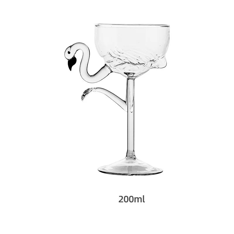 Fun Pink Flamingo Clear Drinking Glasses