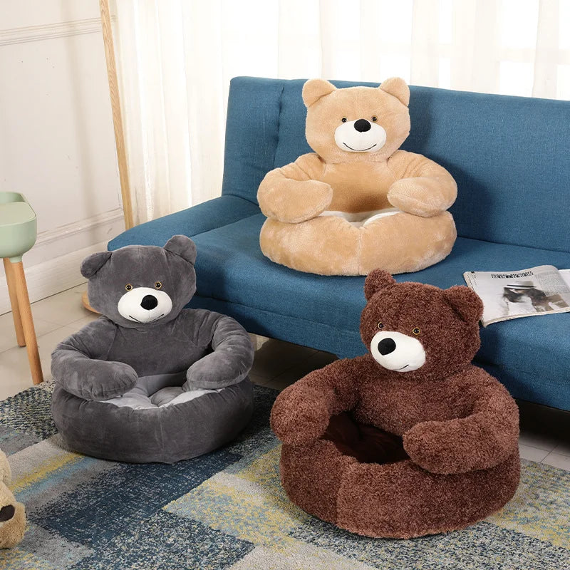 Cozy Teddy Bear Dog Mattress Bed