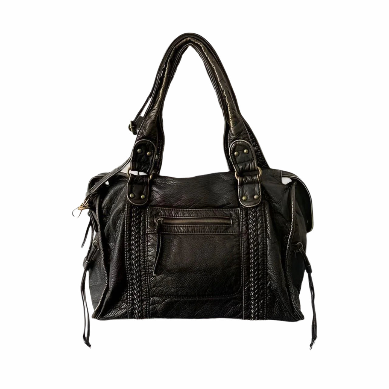 Luxury Leather Tote Shoulder Bag - Halri