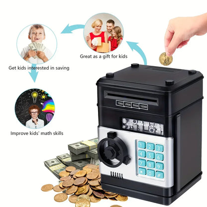 Digital Money Box with Lock and Code for Kids