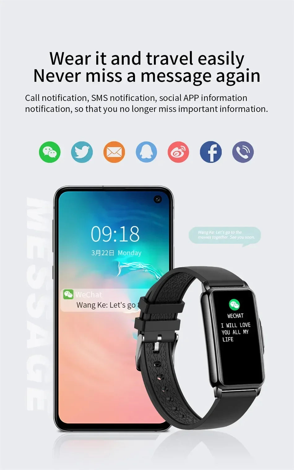 Waterproof Touch Fitness Tracker Watch for Men Women