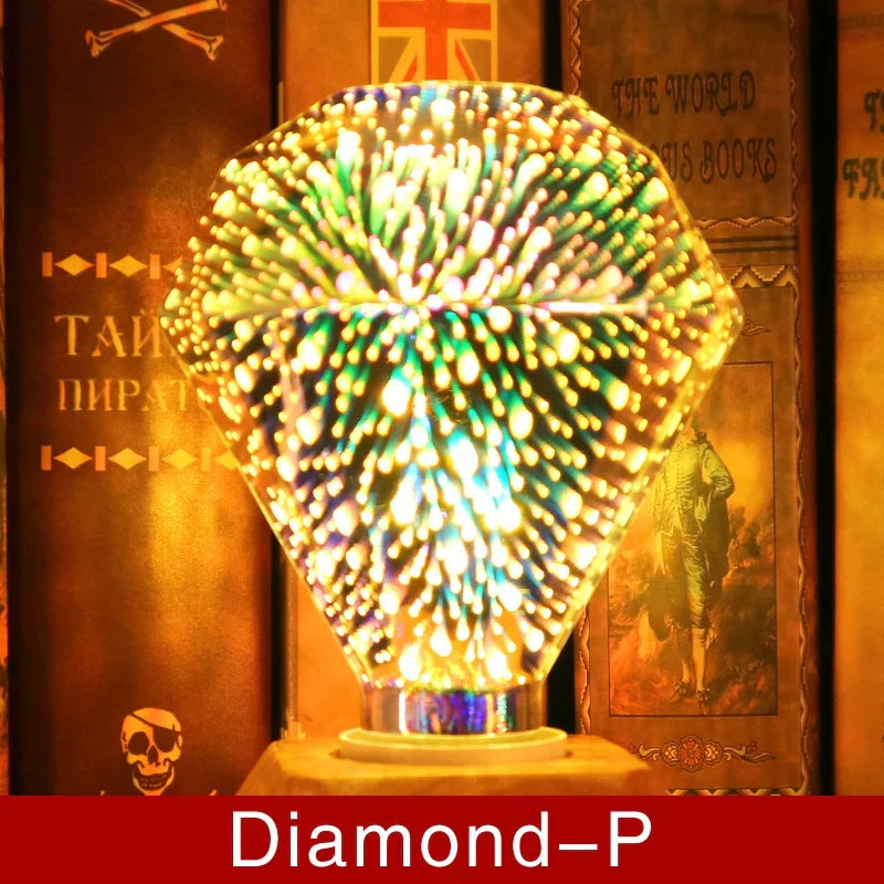 Colorful LED Firework Effect Table Lamp