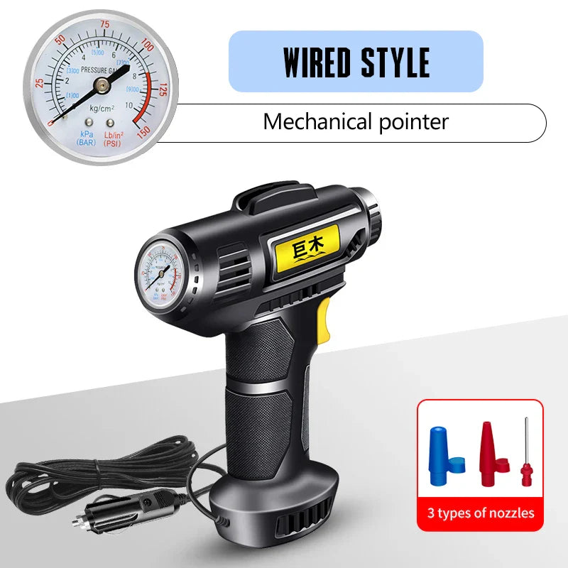 Compact 12V Car Tire Air Pump Compressor