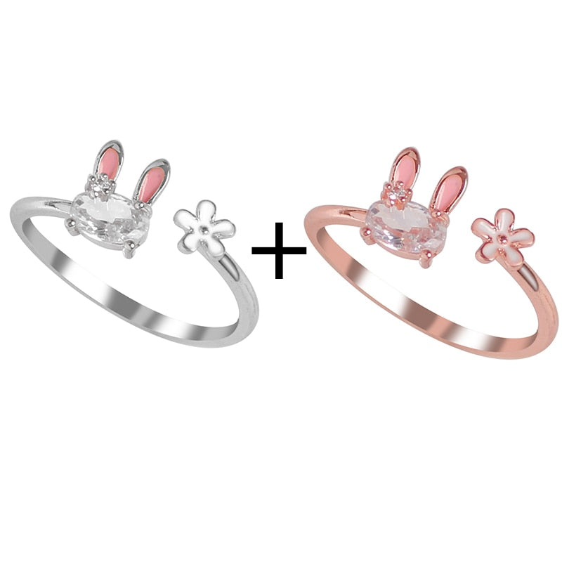 Sparkling Cute Bunny Ring