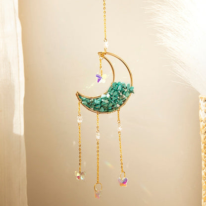 Sparkling Crystal Moon Wall Decoration