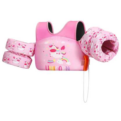 Children's Swim Vest with Floats and Safety Whistle