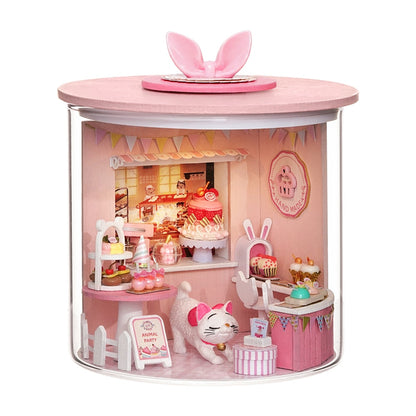 Small Luxury Wooden Dollhouse Furniture Set