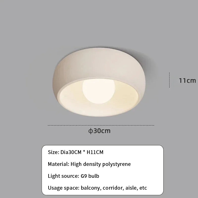 Simple Asian Style Round LED Ceiling Light