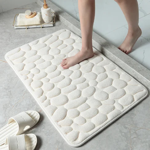 Soft Grip Bathroom Mat with Textured Memory Foam Surface