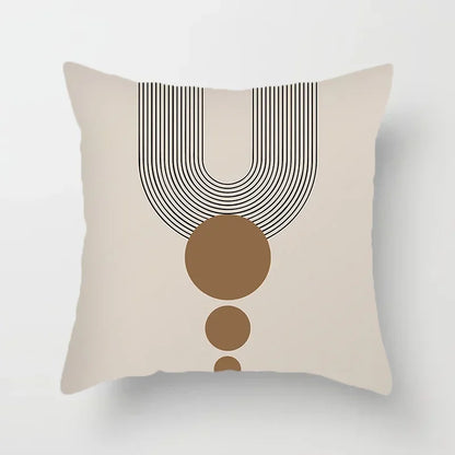 Stylish Black White Abstract Throw Pillow Cover