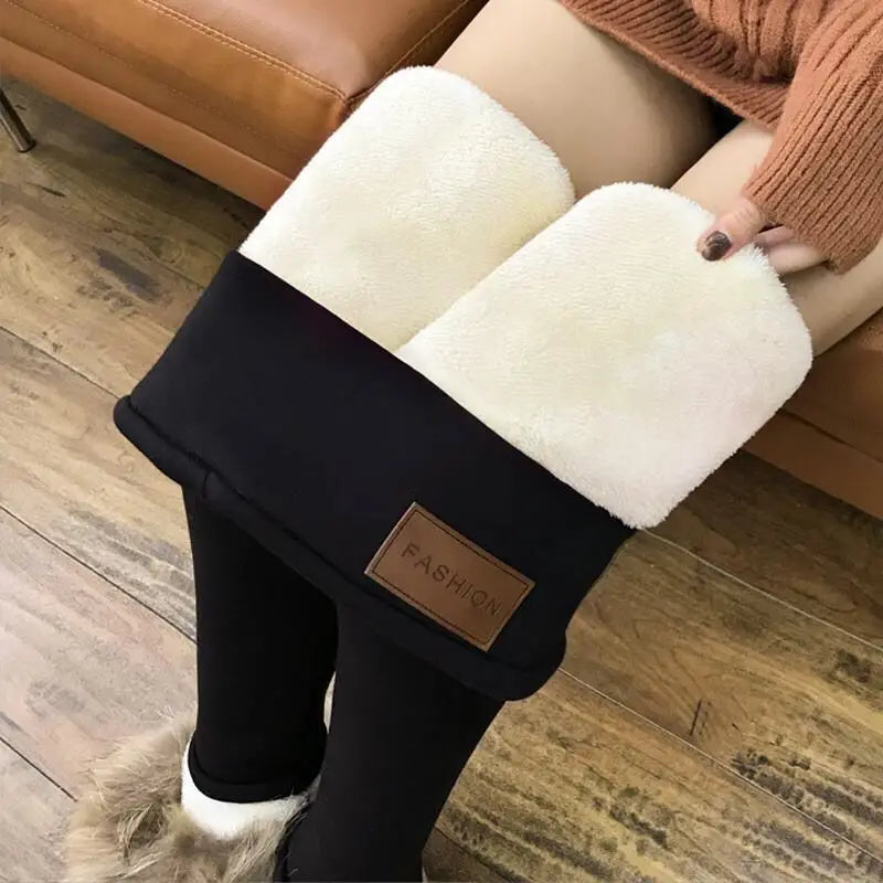 Women's Warm Cashmere Leggings High Waist Shaping