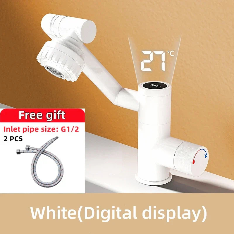 Modern Rotating LED Bathroom Sink Faucet