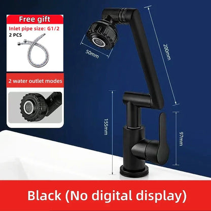 Modern Rotating LED Bathroom Sink Faucet