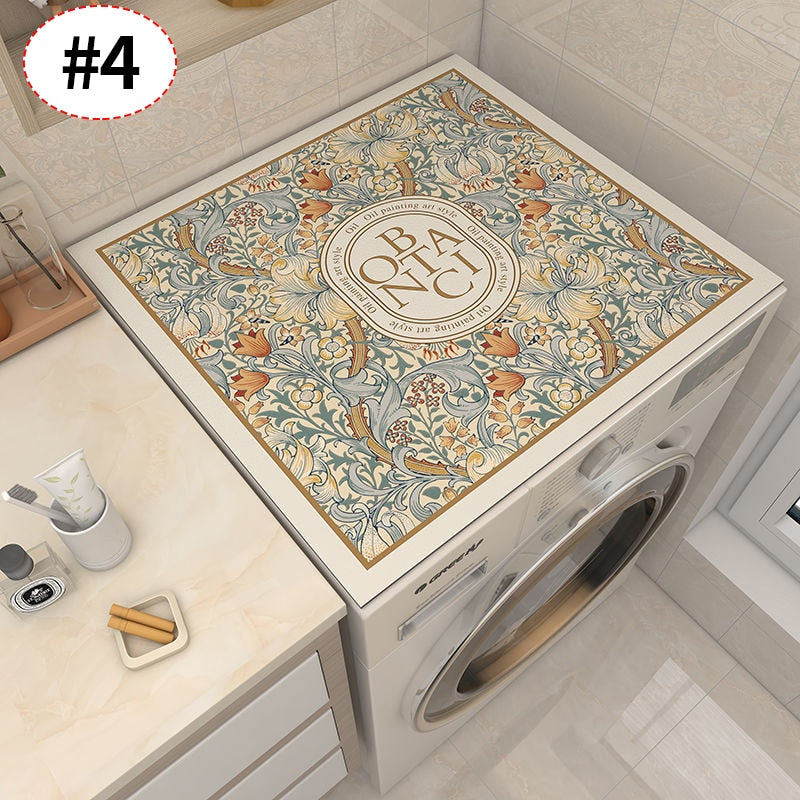 Vintage Style Floral Washer Drain Mat Cover
