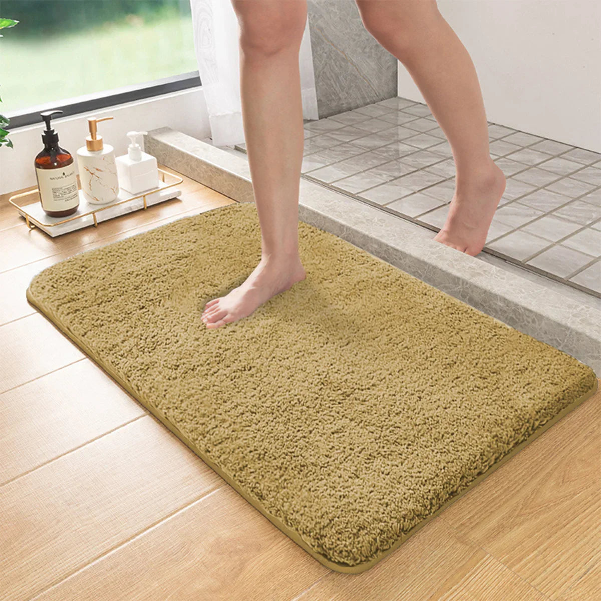 Soft Grip Bathroom Mat with Anti-Slip Backing