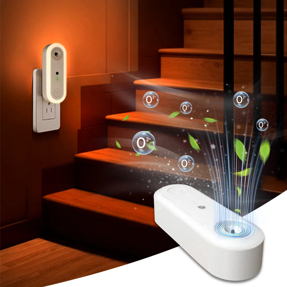 Portable Air Purifier Night Light with Ion Technology - Halri