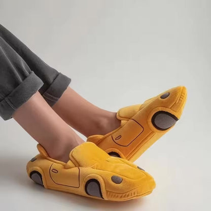 Cozy Automotive Theme Soft Slippers with Grip Sole
