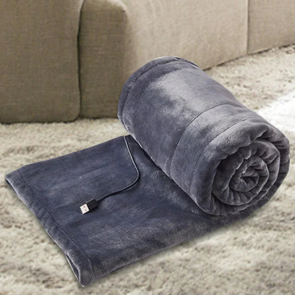 Cozy Warm USB Electric Throw Blanket with 3 Heat Settings