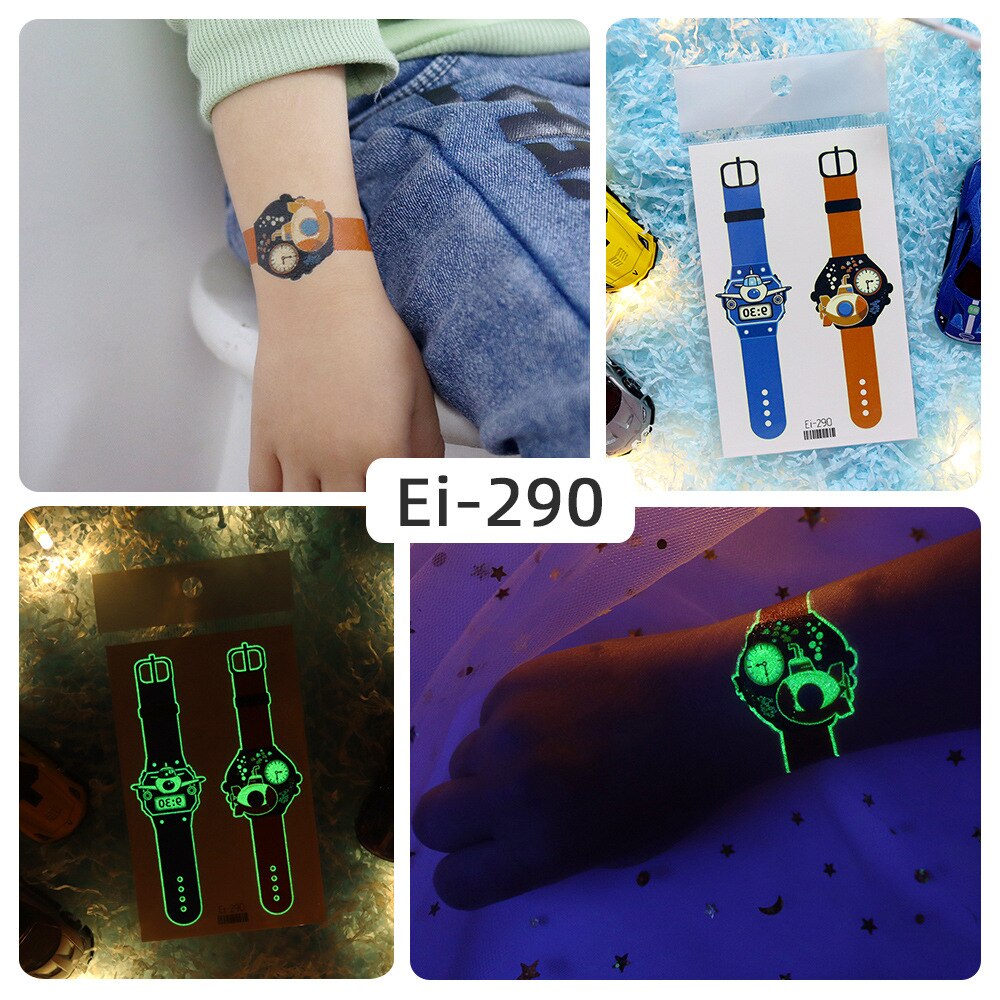Glowing Fashion Watch Tattoo Sticker