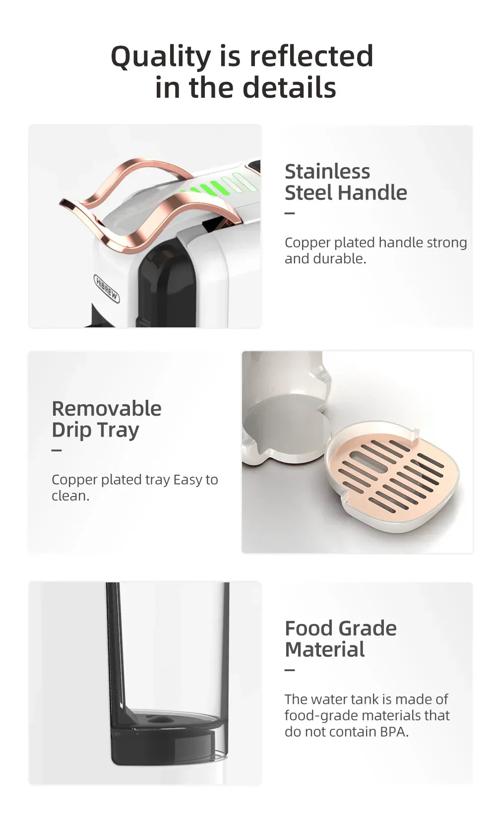 Compact Multi-Function Coffee Maker with Milk Frother