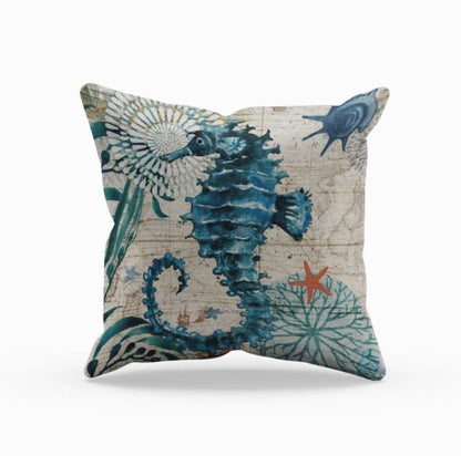 Colorful Ocean Theme Decorative Pillow