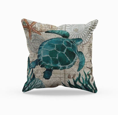 Colorful Ocean Theme Decorative Pillow - Halri