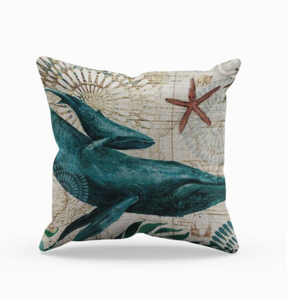 Colorful Ocean Theme Decorative Pillow