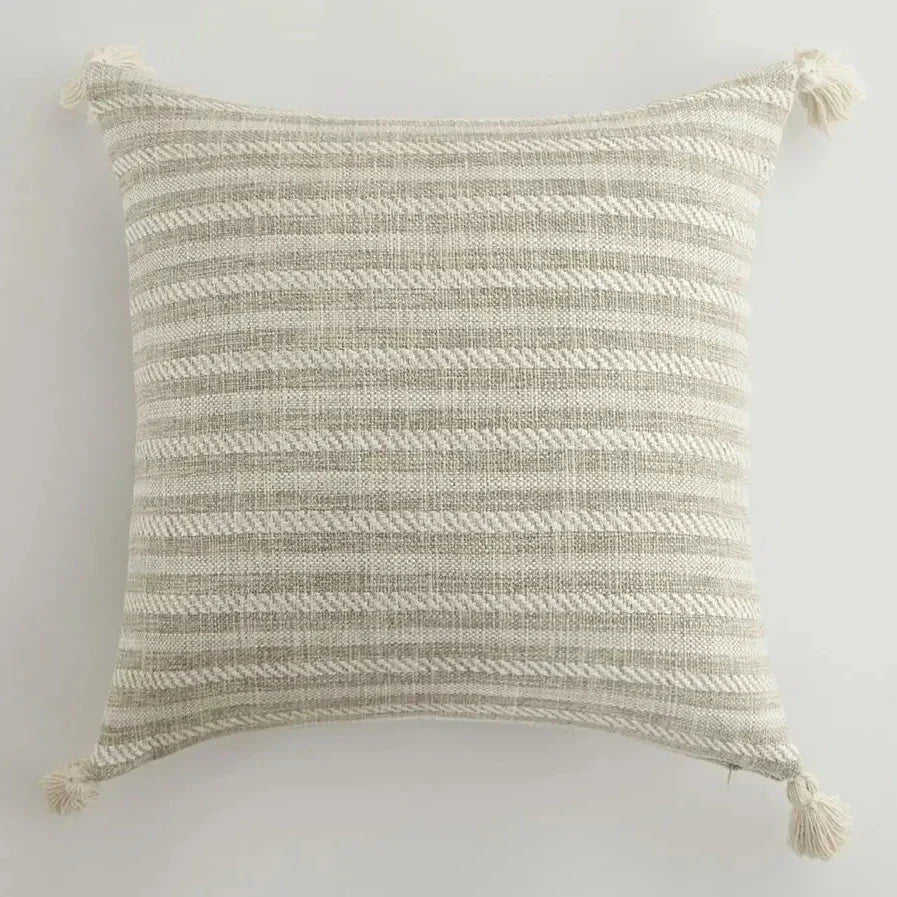 Stylish Home Decor Cushion Cover with Colorful Tassels