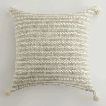 Stylish Home Decor Cushion Cover with Colorful Tassels