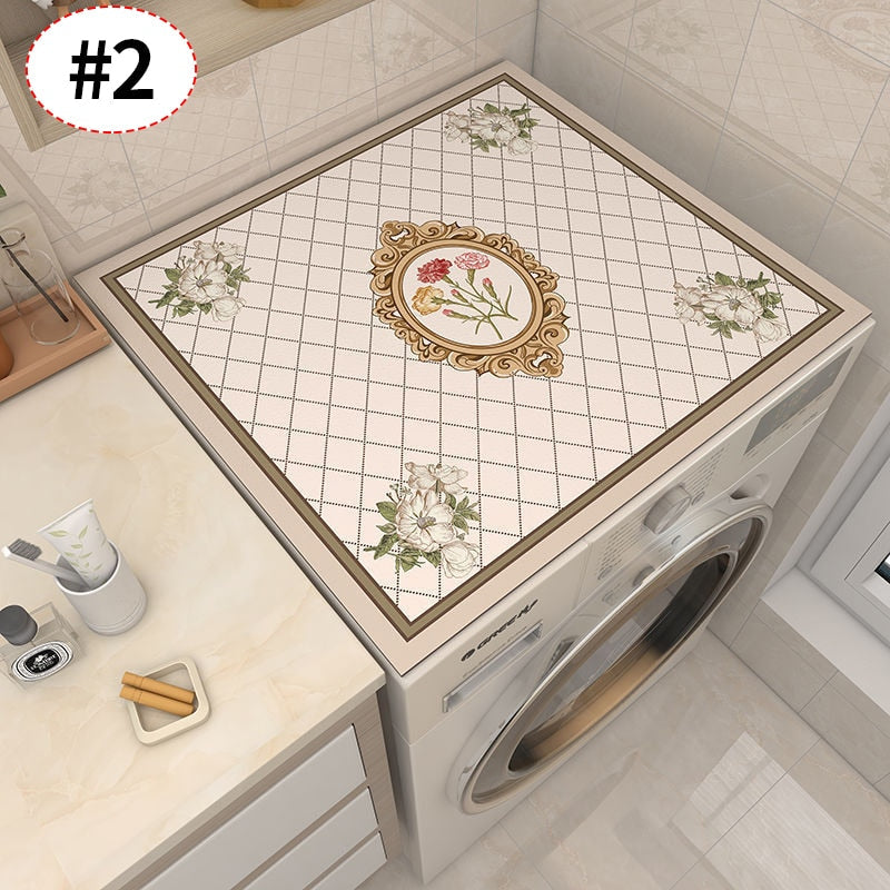 Vintage Style Floral Washer Drain Mat Cover