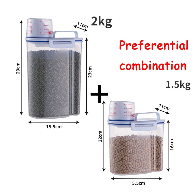 Fresh Pet Food Keeper Measuring Bowl