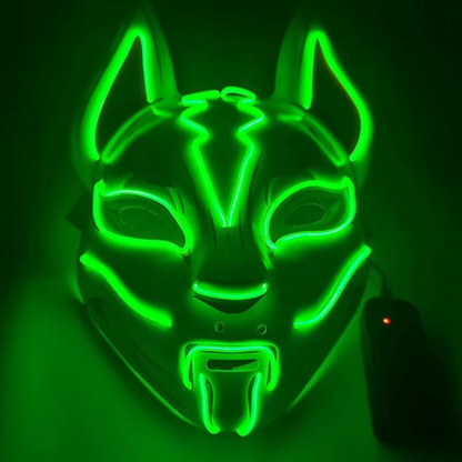 Glowing LED Fox Mask for Halloween Cosplay