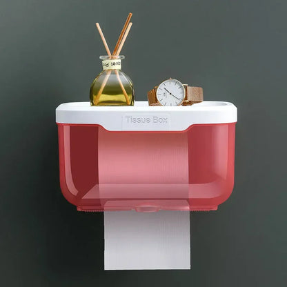 Wall Mount Toilet Paper Holder with Storage Box