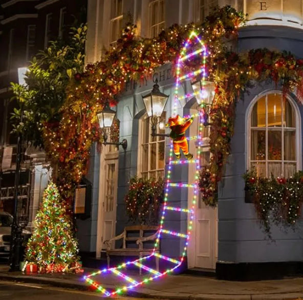 Colorful LED Santa Climber Christmas Decorations