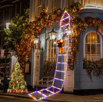 Colorful LED Santa Climber Christmas Decorations