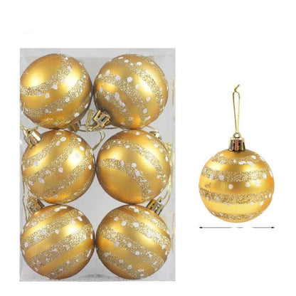 Colorful Glass Xmas Ornament Ball Set of 6