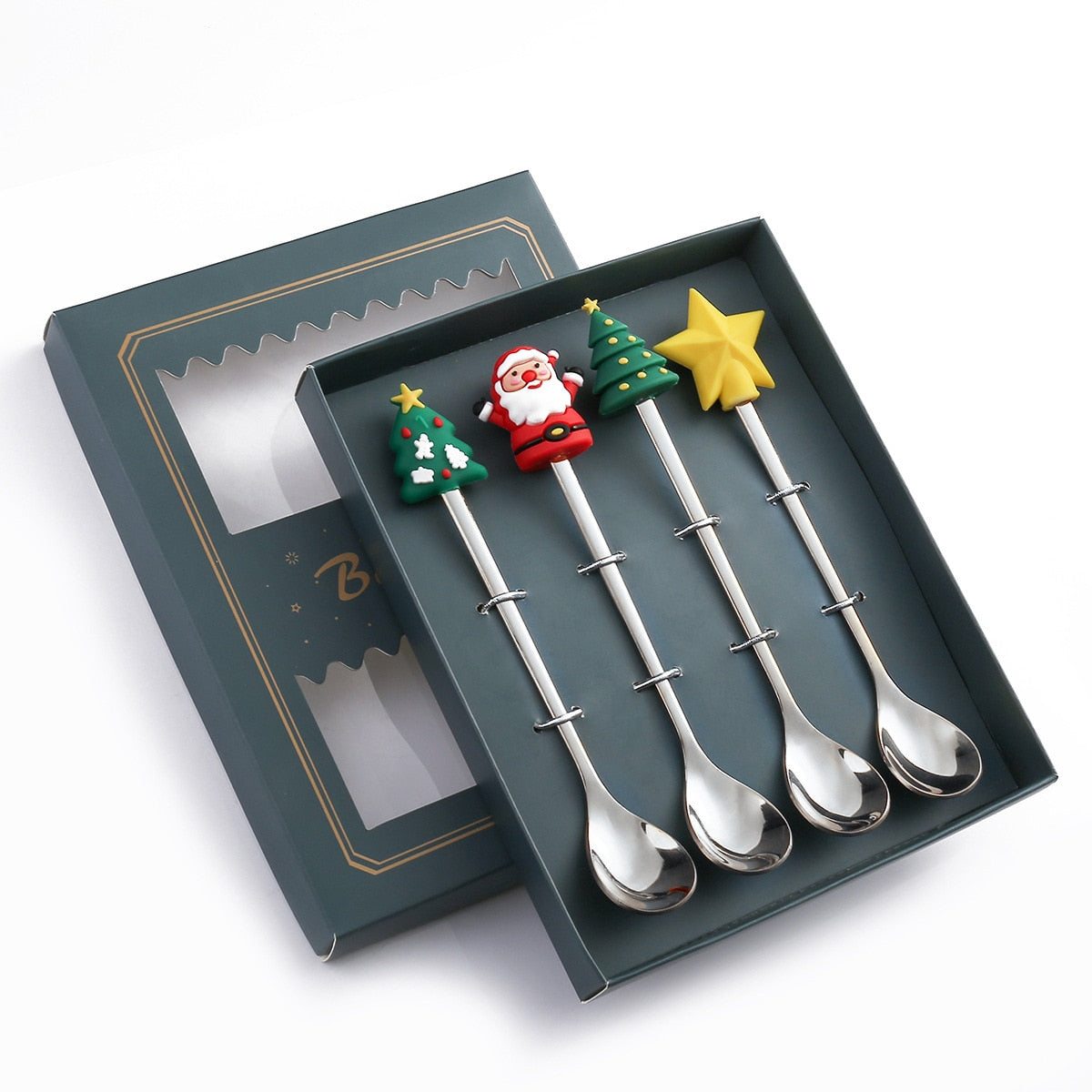 Holiday 4 Piece Merry Christmas Dinner Plate Set